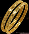 BR1894-2.10 Size Light Weight Gold Imitation Bangle Net Pattern Daily Wear