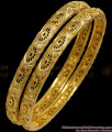 BR1902-2.10 Size Unique Gold Plated Oval Design Bangles Shop Online