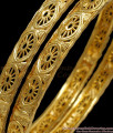 BR1902-2.8 Size Unique Gold Plated Oval Design Bangles Shop Online