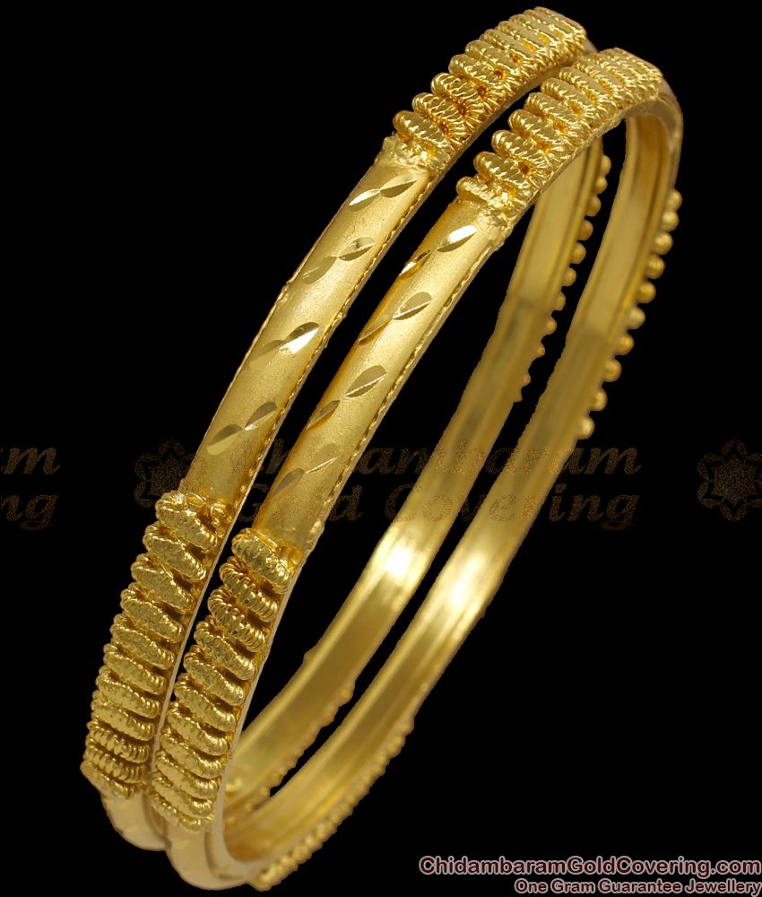 BR1903-2.10 Size Latest Calcutta Gold Forming Bangles Floral Design Bridal Wear BR1903-2.10 Size Latest Calcutta Gold Forming Bangles Floral Design Bridal Wear