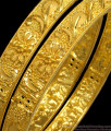 BR1908-2.10 Size Flower Design Forming Bangle Real Gold Tone Jewelry