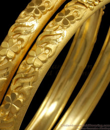 BR1911-2.10 Size Forming Kolkata Bangles Floral Design Womens Jewelry