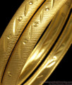 BR1913-2.4 Size Two Gram Gold Forming Bangles Plain Strips Design