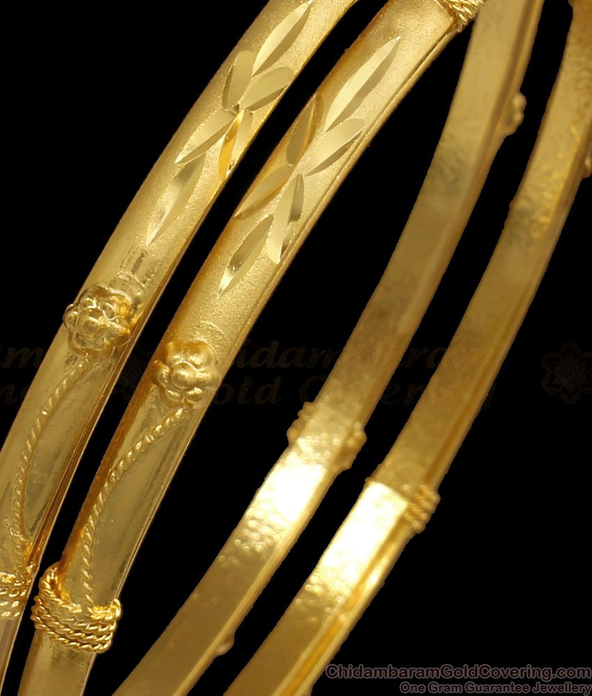 BR1914-2.6 Size  2 Gram Gold Thin Bangles Design Forming Collections