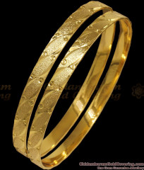BR1915-2.4 Size One Gram Gold Plated Bangles Matt Finish Traditional  Design BR1915-2.4 Size One Gram Gold Plated Bangles Matt Finish Traditional  Design
