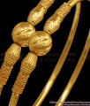 BR1917-2.6 Size Trendy One Gram Bangles Gold Polished Ball Design BR1917-2.6 Size Trendy One Gram Bangles Gold Polished Ball Design