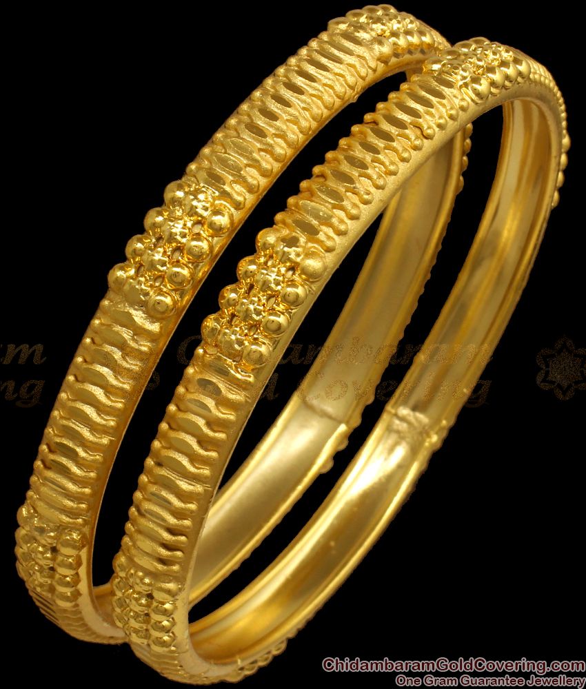 BR1929-2.4 Size 2 Gram Gold Bangles Bridal Wear Forming Collections