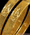 BR1933-2.8 Size One Gram Gold Bangle Leaf Design Net Pattern