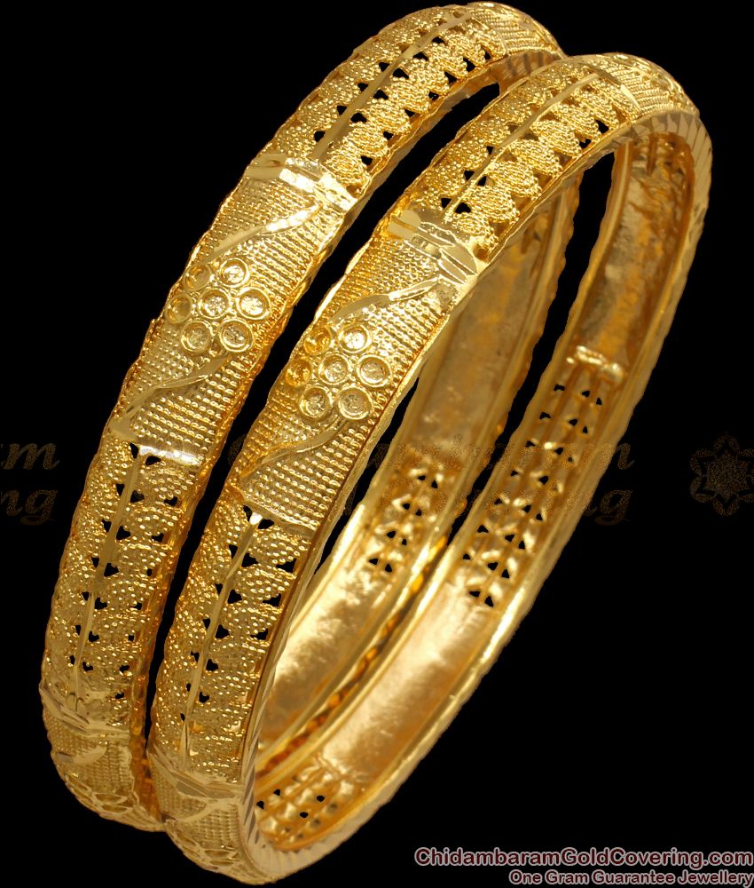 BR1934-2.8 Size 24K Gold Plated Bangles Designer Collections