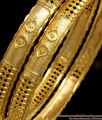 BR1935-2.10 Size Pure Gold Tone Bangles Slim Designer Collection