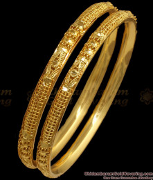 BR1937-2.10 Size Stylish Gold Plated Bangles Light Weight Collections BR1937-2.10 Size Stylish Gold Plated Bangles Light Weight Collections