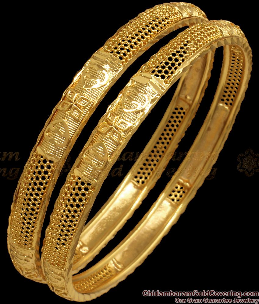 BR1958-2.8 Size One Gram Gold Bangles Collection for Daily Use