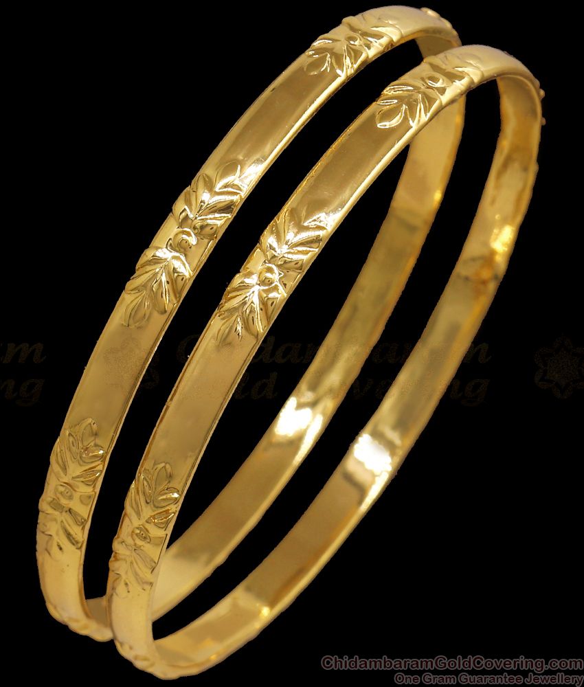 BR1964-2.8 Traditional Daily Wear Impon Bangle Leaf Design
