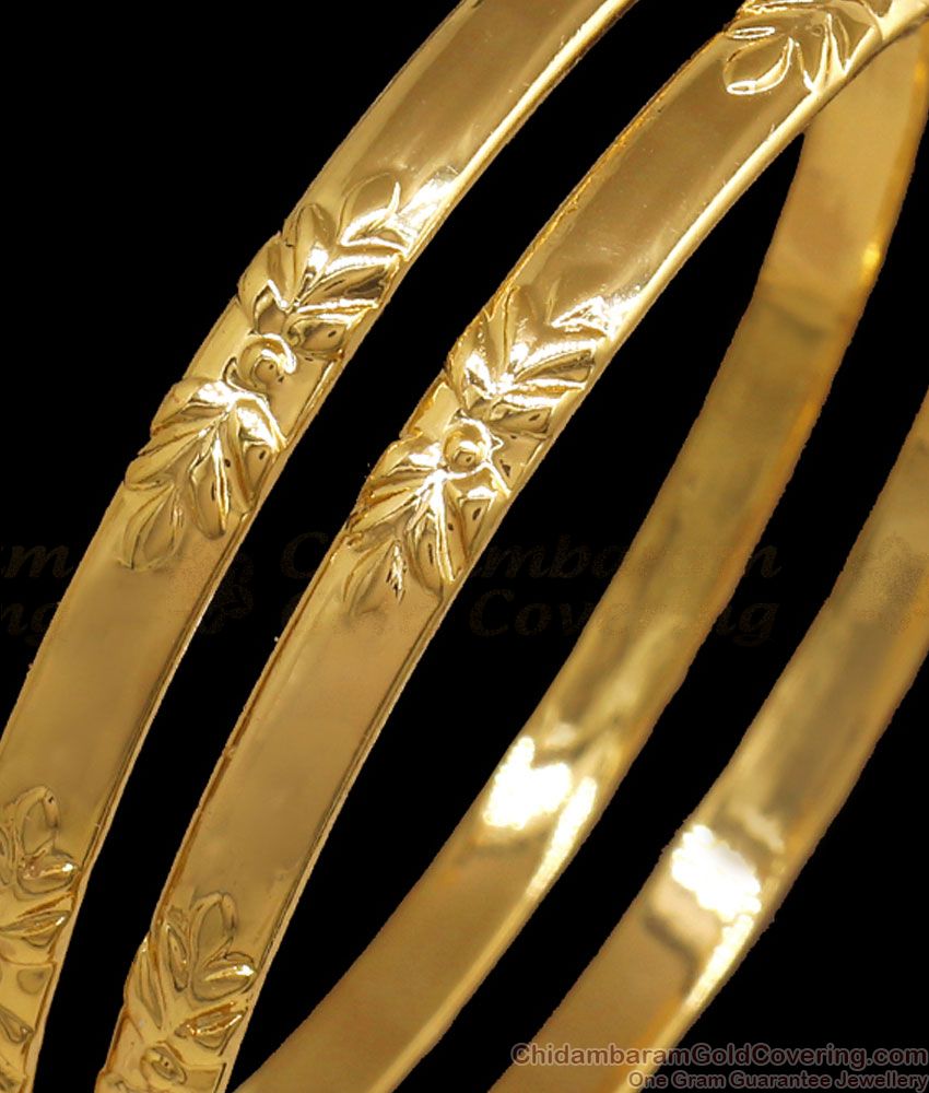 BR1964-2.8 Traditional Daily Wear Impon Bangle Leaf Design