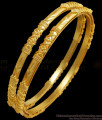 BR1986-2.4 Size Handmade 2 Gram Gold Bangle Bridal Wear For Women