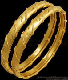 BR1987-2.8 Size Real Gold Look Bangles Plain Forming Pattern BR1987-2.8 Size Real Gold Look Bangles Plain Forming Pattern