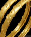 BR1987-2.8 Size Real Gold Look Bangles Plain Forming Pattern