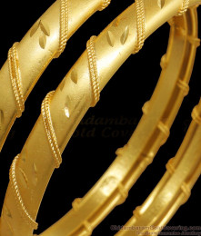 BR1987-2.8 Size Real Gold Look Bangles Plain Forming Pattern BR1987-2.8 Size Real Gold Look Bangles Plain Forming Pattern