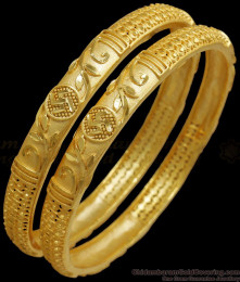 BR1988-2.10 Size Swasthik Symbol Forming Gold Bangles Traditional Wear BR1988-2.10 Size Swasthik Symbol Forming Gold Bangles Traditional Wear