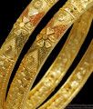 BR1989-2.10 Size Real Gold Meenakari Pattern Forming Bangle Bridal Wear