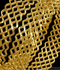 BR1990-2.4 Size Broad Design 1 Gram Gold Plated Neli Bangle Bridal Wear BR1990-2.4 Size Broad Design 1 Gram Gold Plated Neli Bangle Bridal Wear