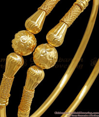 BR1994-2.4 Size One Gram Gold Bangle Ball Design Daily Wear BR1994-2.4 Size One Gram Gold Bangle Ball Design Daily Wear