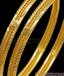 BR1999-2.10 Size Simple Daily Wear Gold Plated Bangle For Women BR1999-2.10 Size Simple Daily Wear Gold Plated Bangle For Women