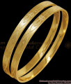 BR2000-2.6 Size One Gram Gold Bangles Daily Use Laser Etched Self Design