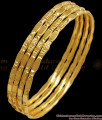 BR2004-2.10 Size Four Set Gold Lakshmi Bangle Daily Wear
