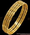 BR2004-2.8 Size Four Set Gold Lakshmi Bangle Daily Wear