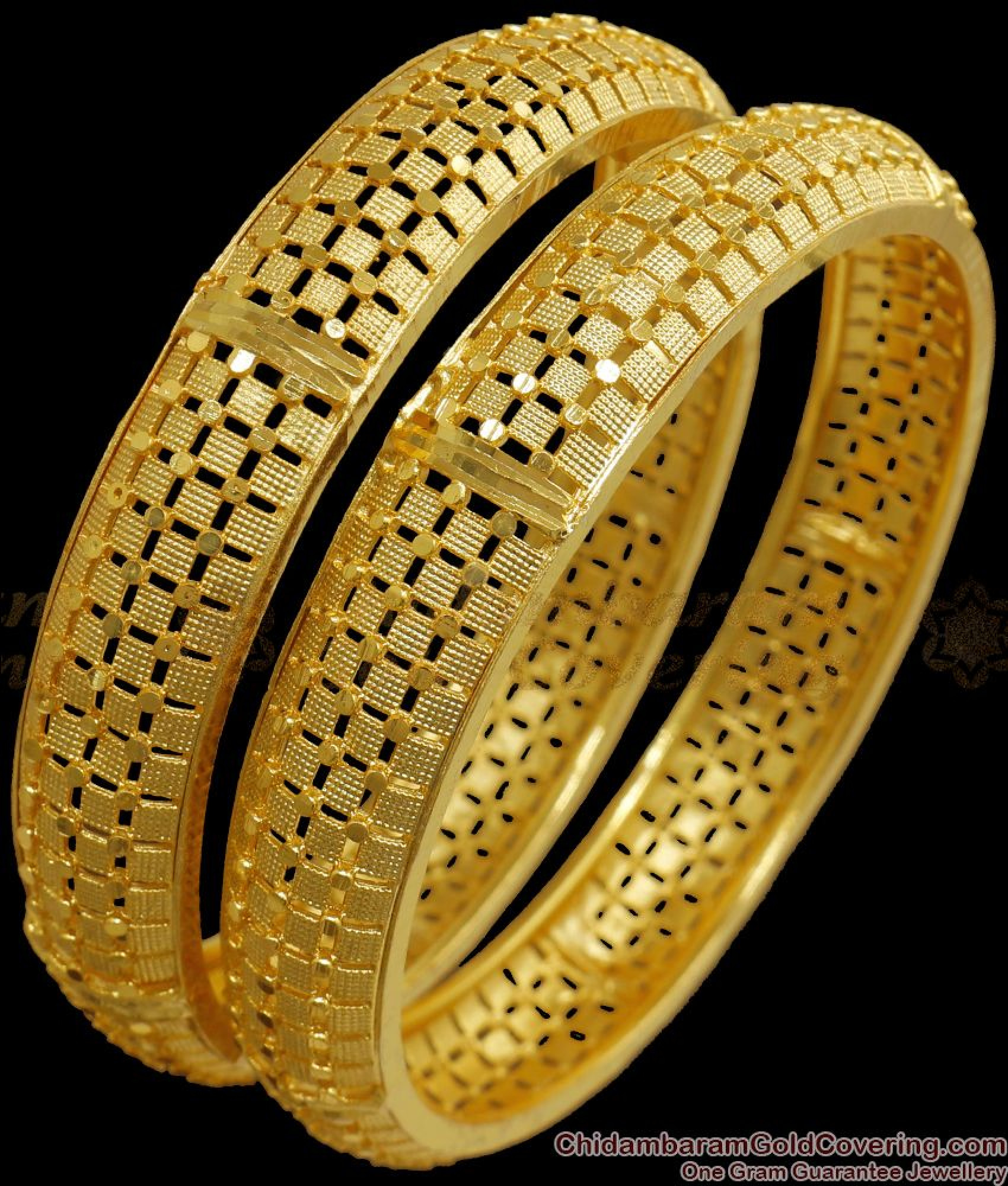 BR20072.4 Size Beautiful Bridal Two Gram Gold Bangle Shop Online