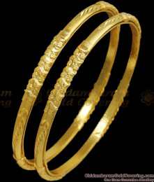 BR2013-2.4 Size Real Forming Look Plain Bangles Gold Pattern