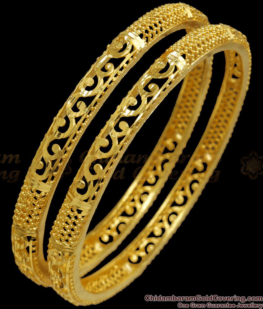 BR2014-2.8 Size Set Of Two 1 Gram Gold Bangle Shop Online