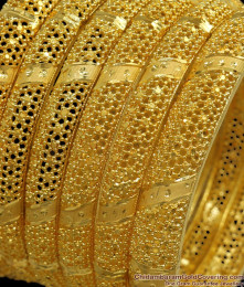 BR2042-2.8 Beautiful Two Gram Gold Bangles Net Pattern For Marriage BR2042-2.8 Beautiful Two Gram Gold Bangles Net Pattern For Marriage