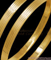 BR2049-2.6 Real Impon Gold Bangle Design Flat Line Pattern