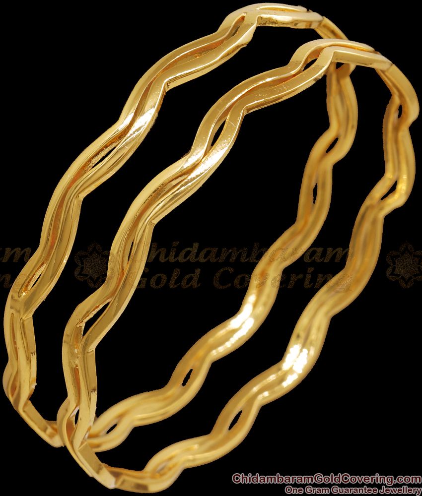 BR2050-2.8 Premium Zig Zag Two Line Impon Bangle Daily Wear