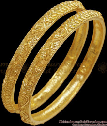 BR2052-2.8 Size 2 Gram Gold Bangle Bridal Wear For Marriage BR2052-2.8 Size 2 Gram Gold Bangle Bridal Wear For Marriage