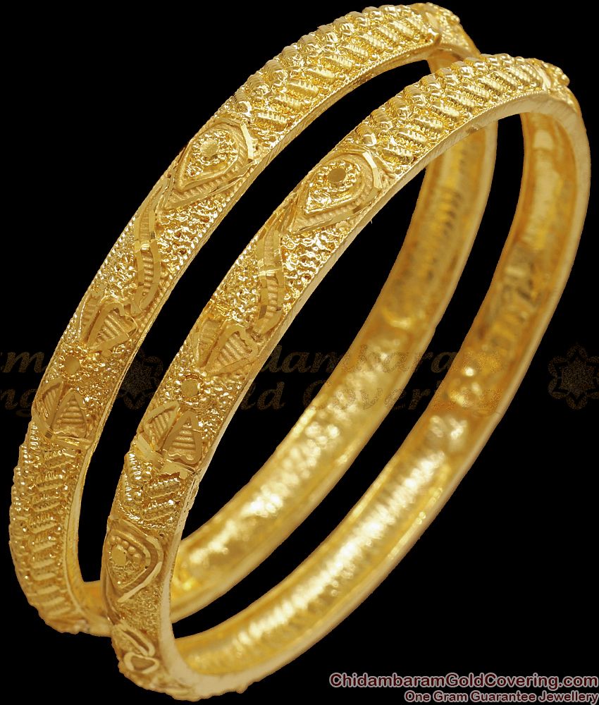 BR2052-2.8 Size 2 Gram Gold Bangle Bridal Wear For Marriage