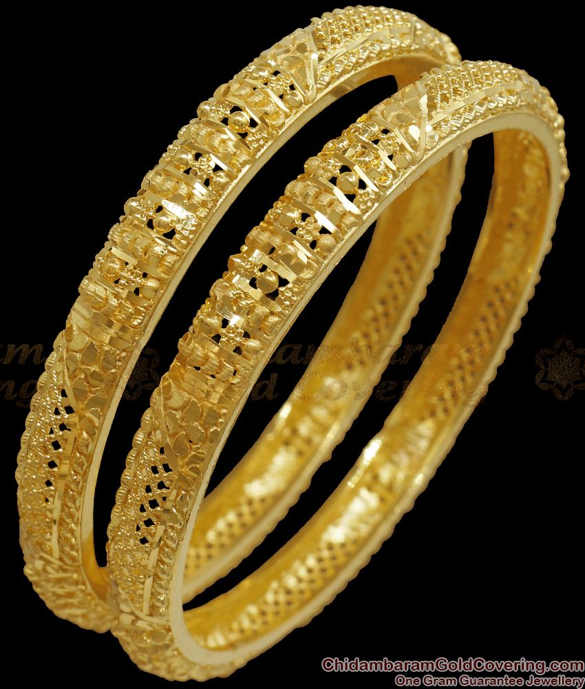 BR2053-2.4 Size Real Gold Pattern Bridal Wear Forming Gold Bangle 2 Gram Jewelry