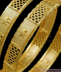 BR2063-2.6 Size Unique One Gram Gold Bangle Net Pattern Shop Online BR2063-2.6 Size Unique One Gram Gold Bangle Net Pattern Shop Online