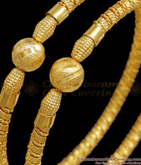BR2068-2.8 Size Spiral Ball Design 1 Gram Gold Bangle Collections BR2068-2.8 Size Spiral Ball Design 1 Gram Gold Bangle Collections