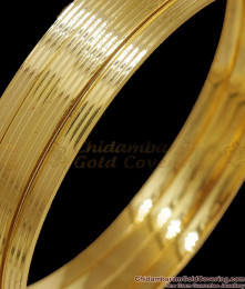 BR2069-2.4 Size Set Of Four Daily Wear Gold Bangles Plain Design