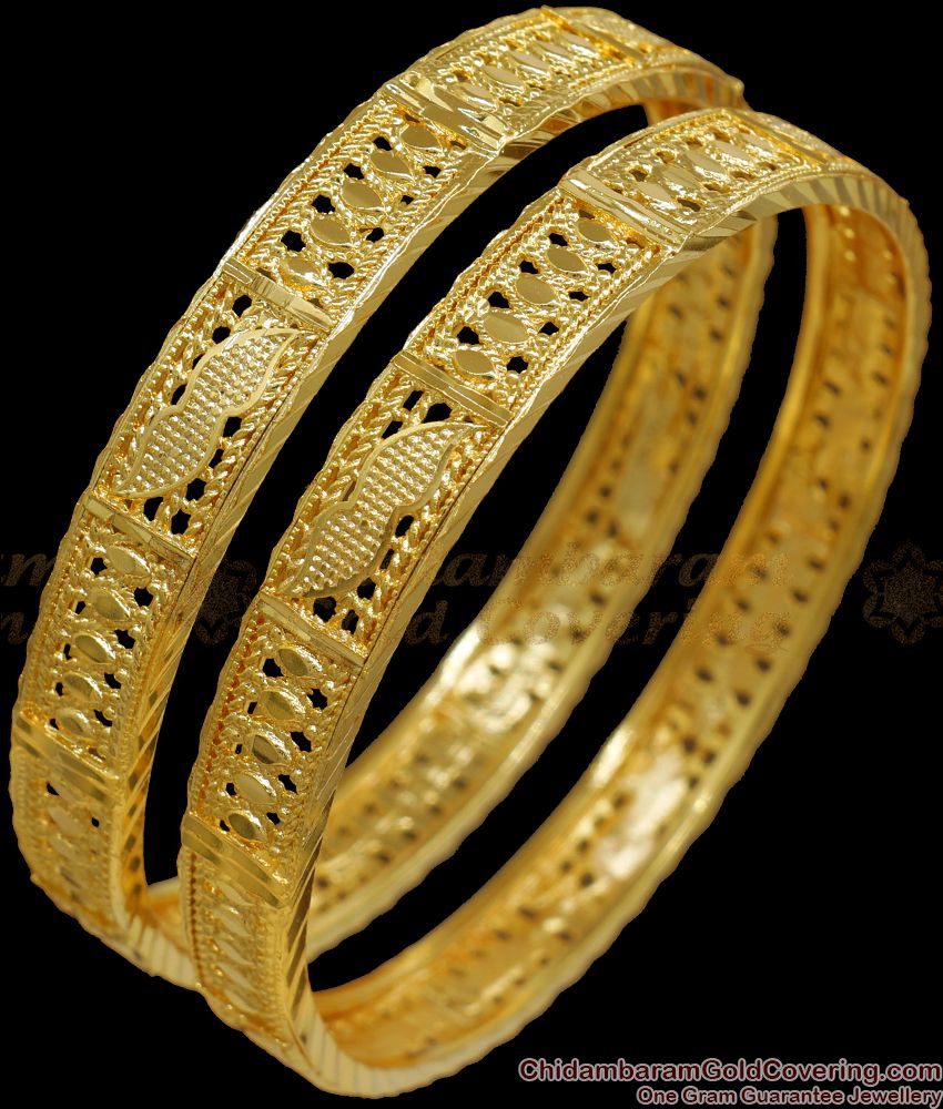 BR2075-2.8 Size South Indian Kerala Bridal Gold Bangles Design Shop Online