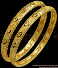 BR2076-2.4 Size Set Of 2 Daily Wear Gold Bangles Online Jewelry Collection BR2076-2.4 Size Set Of 2 Daily Wear Gold Bangles Online Jewelry Collection