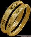 BR2079-2.6 Size Peacock Pattern Real Gold Plated Bangles Bridal Jewelry