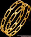 BR2086-2.4 Size Plain Gold  Plated Bangles Daily Wear Collections 