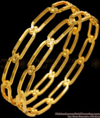 BR2086-2.4 Size Plain Gold  Plated Bangles Daily Wear Collections  BR2086-2.4 Size Plain Gold  Plated Bangles Daily Wear Collections