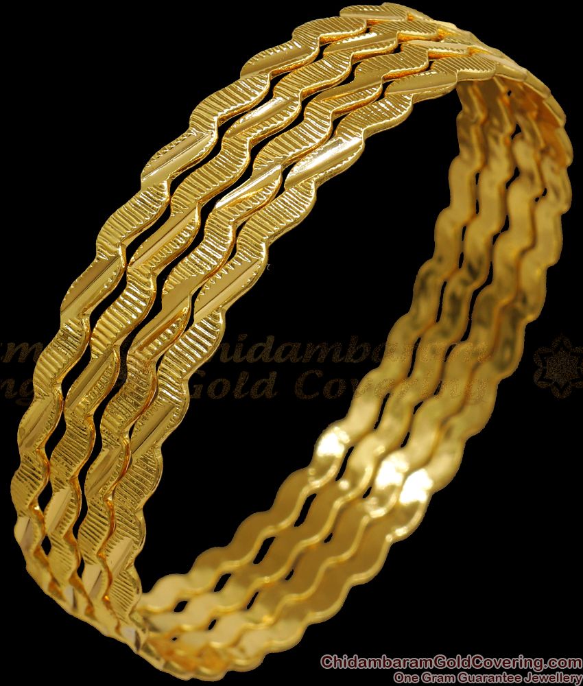 BR2090-2.6 Size Set Of Four 1 Gram Gold Neli Bangles Shop Online BR2090-2.6 Size Set Of Four 1 Gram Gold Neli Bangles Shop Online