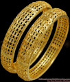 BR2097-2.6 Size New Broad Forming Gold Bangles Hollow Design