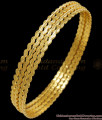 BR2099-2.8 Size Set Of Four Daily Wear Thin Plain Gold Bangles Shop Online